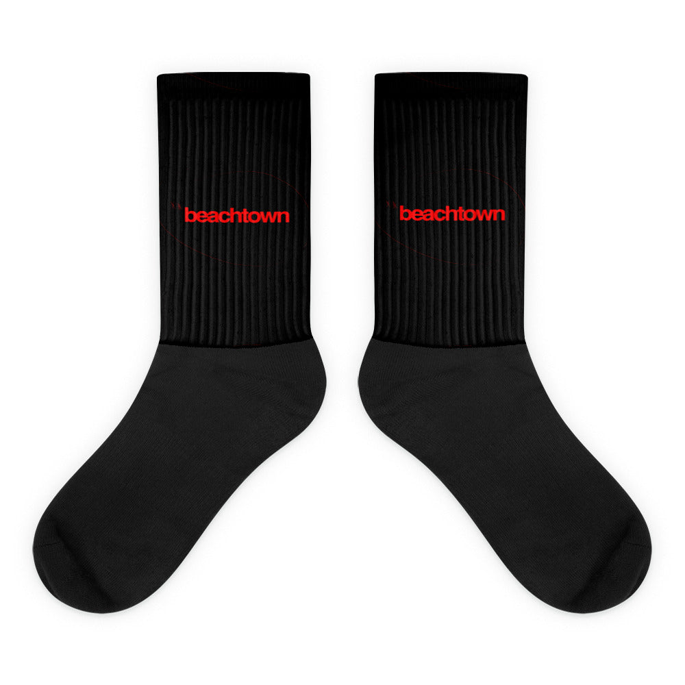 beachtown doodle logo socks